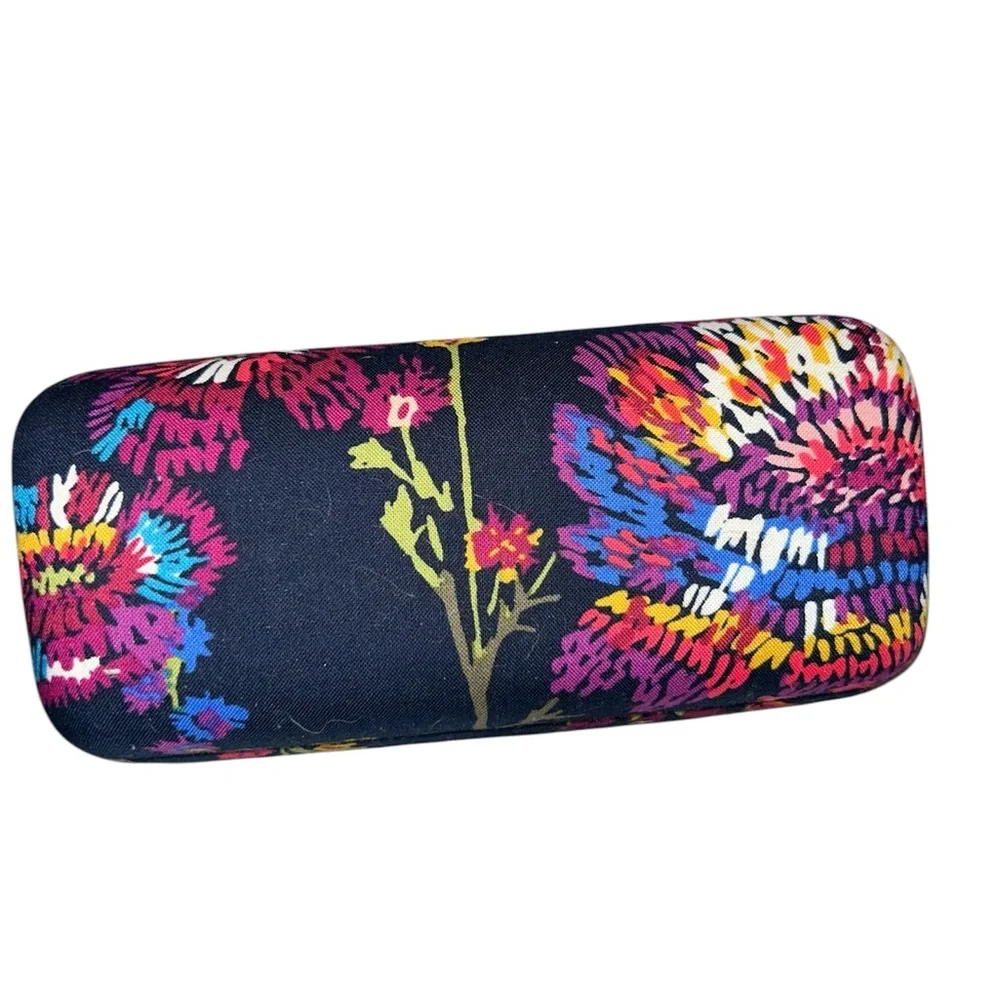 Vera Bradley Midnight Wildflowers Clamshell Sunglass Case
